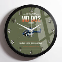 Thumbnail for MD Helicopters MD 902 Explorer design on green army framed wall clock