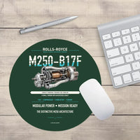 Thumbnail for M250-B17F design on dark green round mouse pad