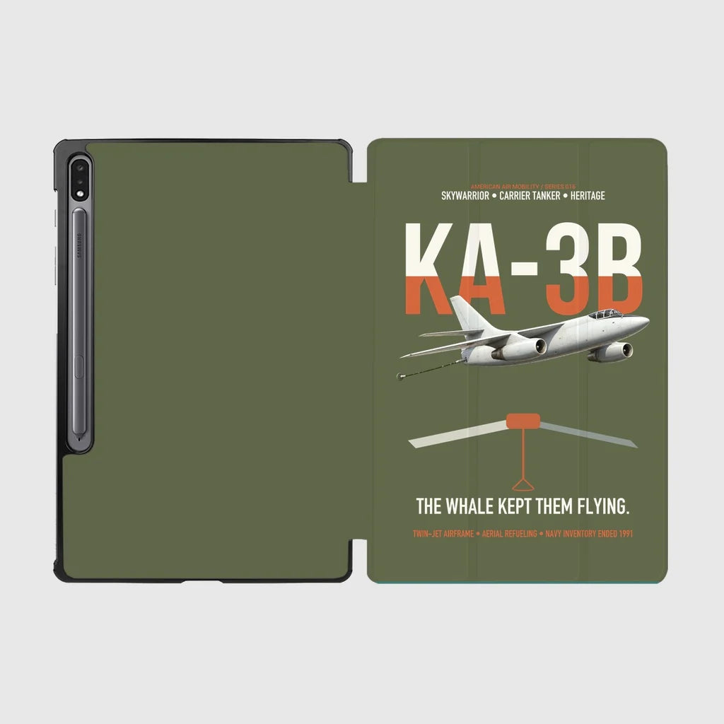 KA-3B Skywarrior design on green army samsung tablet tablet case