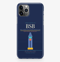 Thumbnail for Brasilia Airport (BSB) design on navy blue iPhone 16 Pro MagSafe case