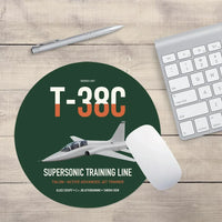 Thumbnail for T-38C Talon design on dark green round mouse pad
