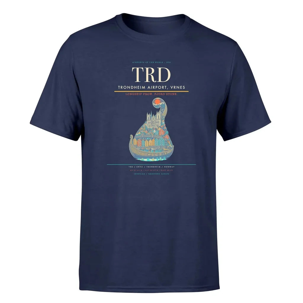 Trondheim Airport (TRD) Premium T-Shirt Navy Blue