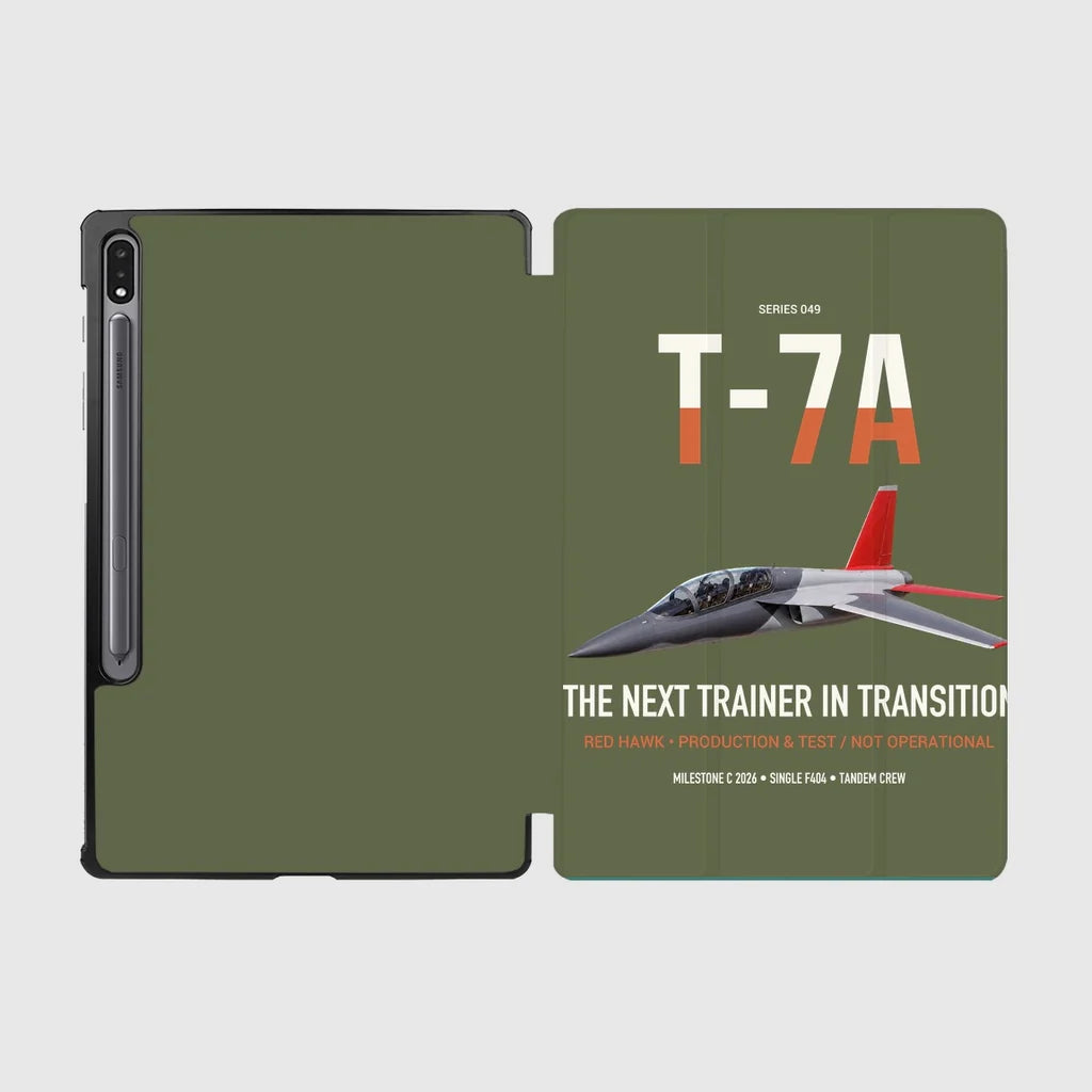 T-7A Red Hawk design on green army samsung tablet tablet case