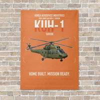Thumbnail for Korea Aerospace Industries KUH-1 Surion vertical canvas print - no frame - orange background
