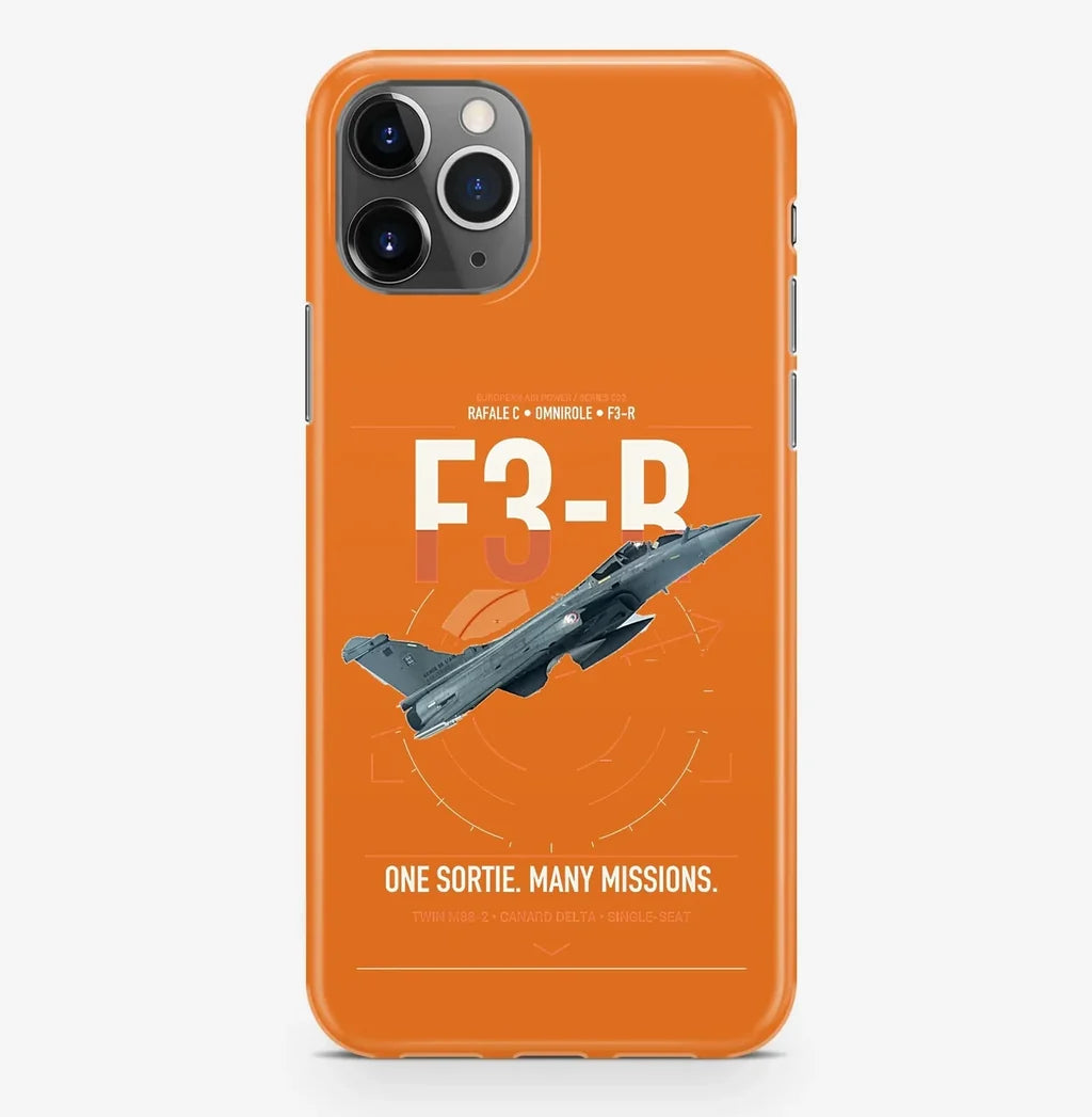 Dassault Rafale C — F3-R standard design on orange magsafe iphone case, for iPhone Pro Max