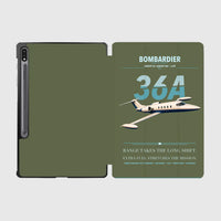 Thumbnail for Bombardier Learjet 36A design on green army samsung tablet tablet case