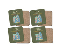 Thumbnail for Frank País Airport (HOG) design on green army 4 pieces set coaster