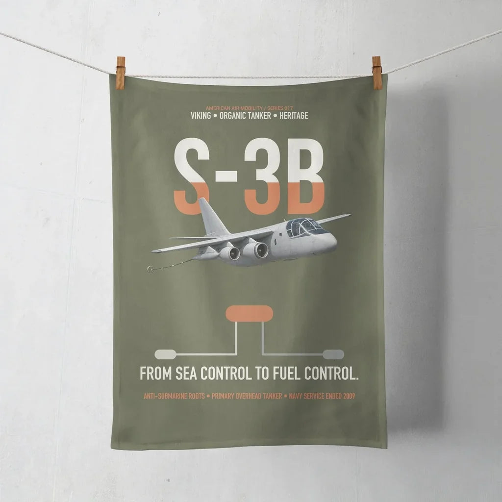 S-3B Viking design on green army towel