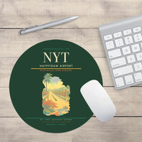 Thumbnail for Naypyidaw Airport (NYT) design on dark green round mouse pad