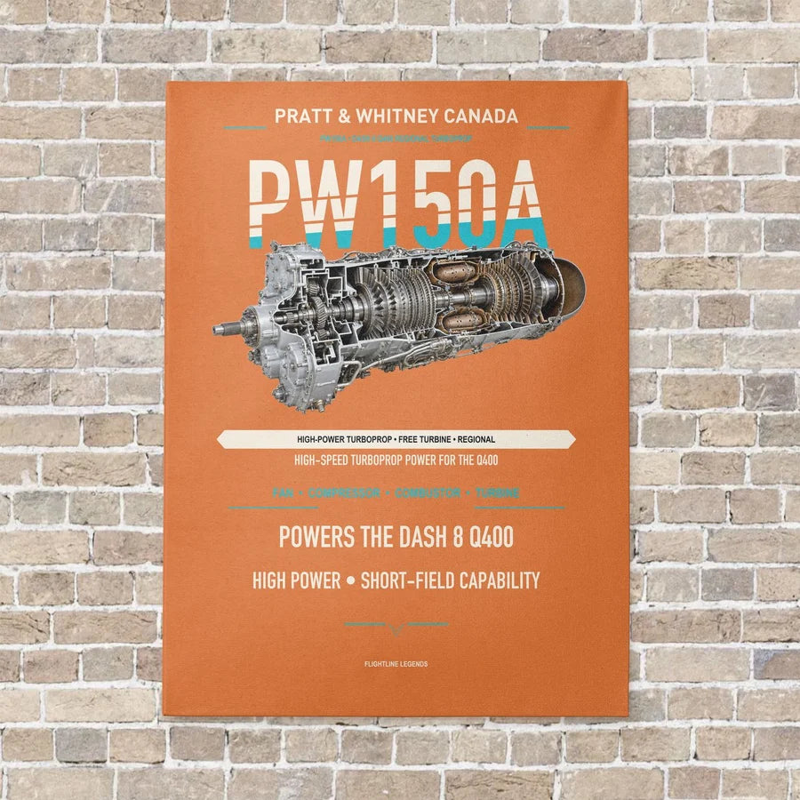 PW150A vertical canvas print - no frame - orange background