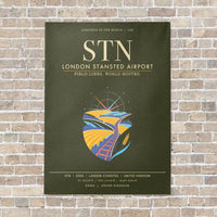 Thumbnail for London Stansted Airport STN - Canvas Framed - Green Army