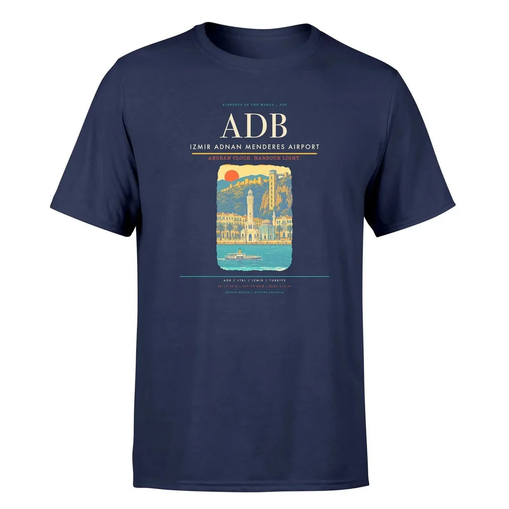 Izmir Airport (ADB) Premium T-Shirt Navy Blue
