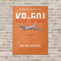 Thumbnail for KB-50J Superfortress vertical canvas print - no frame - orange background