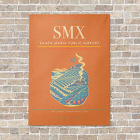 Thumbnail for Santa Maria Public Airport SMX vertical canvas print - no frame - orange background