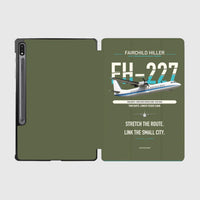 Thumbnail for Fairchild Hiller FH-227B design on green army samsung tablet tablet case