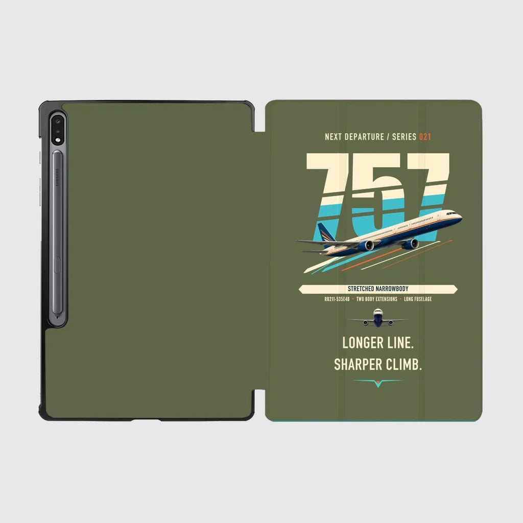 Boeing 757-300 design on green army samsung tablet tablet case