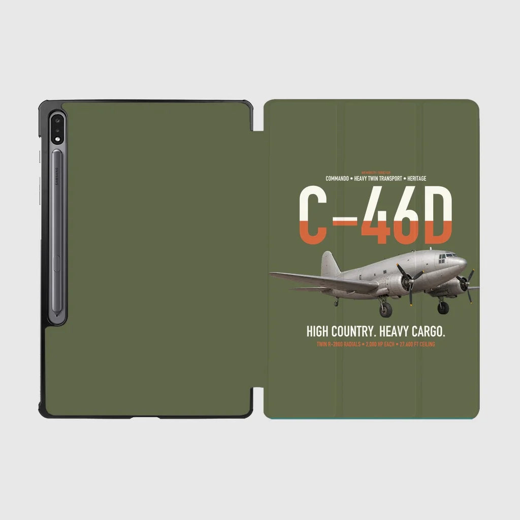 C-46D Commando design on green army samsung tablet tablet case