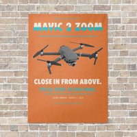 Thumbnail for DJI Mavic 2 Zoom vertical canvas print - no frame - orange background