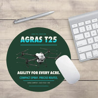 Thumbnail for DJI Agras T25 design on dark green round mouse pad