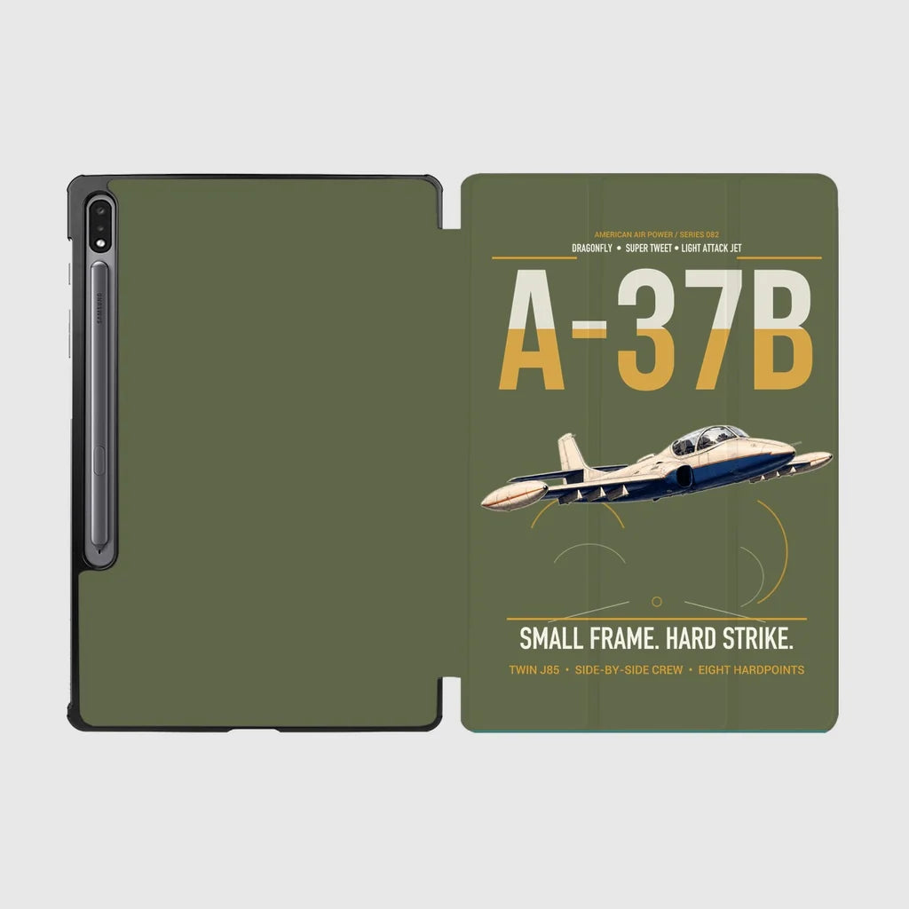 A-37B Dragonfly design on green army samsung tablet tablet case