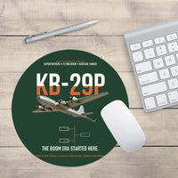 Thumbnail for KB-29P SUPERFORTRESS design on dark green round mouse pad