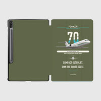 Thumbnail for Fokker 70 design on green army samsung tablet tablet case