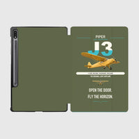 Thumbnail for Piper J-3 Cub design on green army samsung tablet tablet case