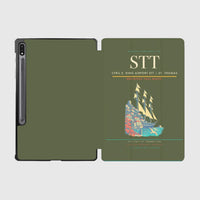 Thumbnail for Cyril E. King Airport (STT) design on green army samsung tablet tablet case