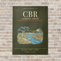 Thumbnail for Canberra Airport CBR - Canvas Framed - Green Army