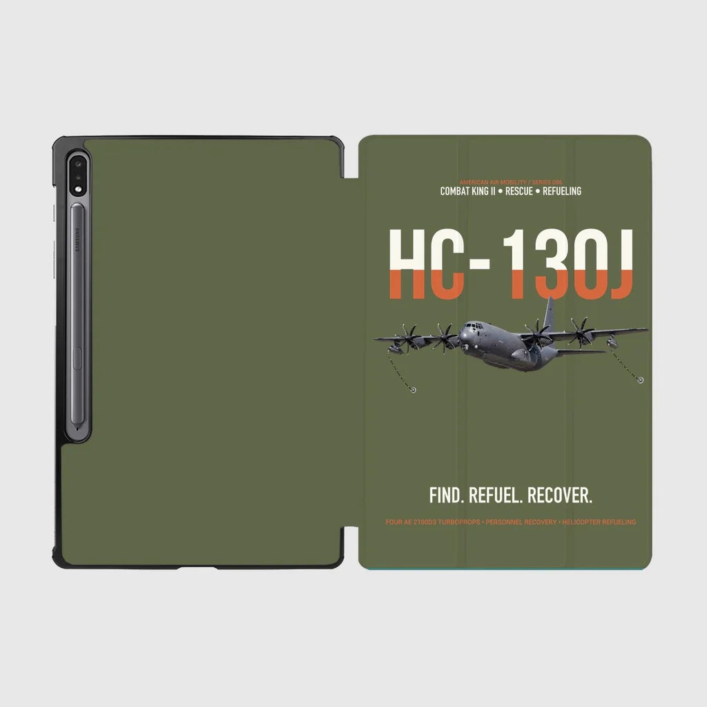 HC-130J COMBAT KING II design on green army samsung tablet tablet case