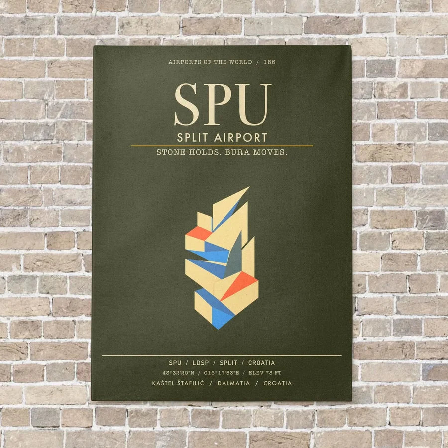 Split Airport SPU - Canvas Framed - Green Army