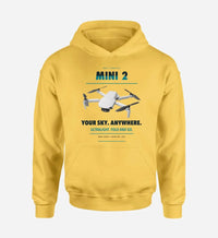 Thumbnail for DJI Mini 2 design on yellow hoodie single side