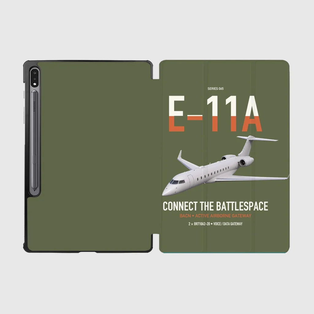 E-11A BACN design on green army samsung tablet tablet case