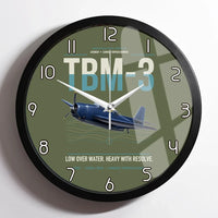 Thumbnail for TBM-3 Avenger design on green army framed wall clock