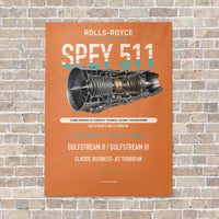 Thumbnail for SPEY 511 vertical canvas print - no frame - orange background