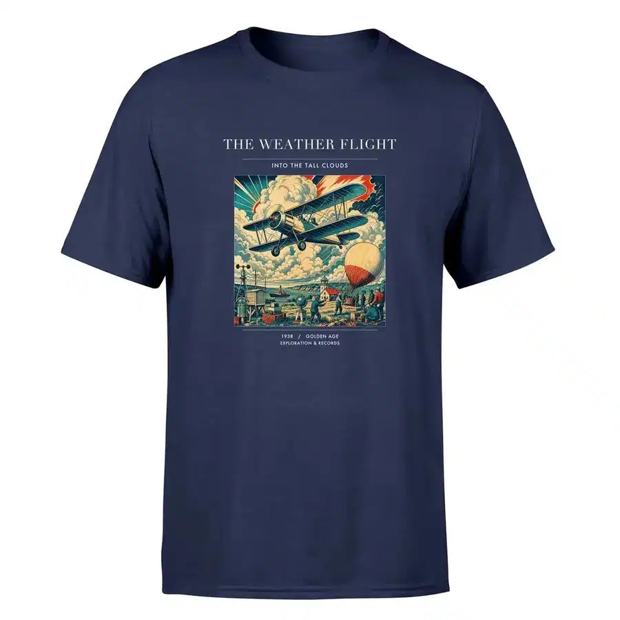 VINTAGE G4045 - The Weather Flight - Premium T-Shirt design on navyblue premium t shirt