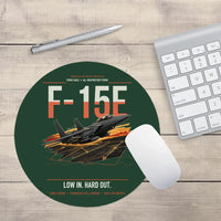 Thumbnail for F-15E Strike Eagle design on dark green round mouse pad
