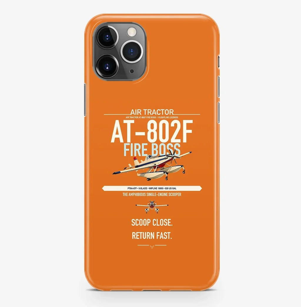 Air Tractor AT-802F Fire Boss design on orange magsafe iphone case, for iPhone Pro Max