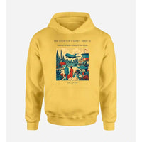 Thumbnail for VINTAGE G4371 - The Rooftop Garden Arrival - Premium Hoodie design on yellow premium
