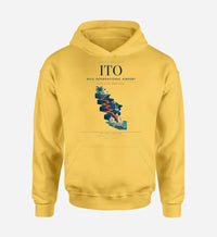 Thumbnail for Hilo International Airport (ITO) design on yellow hoodie single-side print