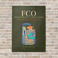 Thumbnail for Rome Leonardo da Vinci Fiumicino Airport FCO - Canvas Framed - Green Army