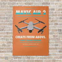 Thumbnail for DJI Mavic Air 2 vertical canvas print - no frame - orange background