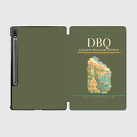 Thumbnail for Dubuque Regional Airport (DBQ) design on green army samsung tablet tablet case