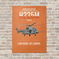 Thumbnail for Airbus Helicopters H225M Caracal vertical canvas print - no frame - orange background