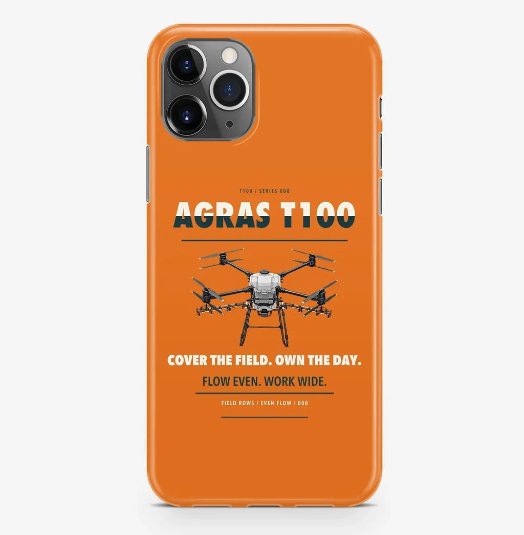 DJI Agras T100 Case ProMax design on orange iphone case promax