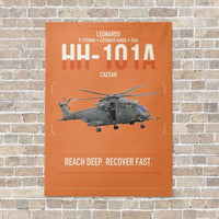 Thumbnail for Leonardo HH-101A Caesar vertical canvas print - no frame - orange background