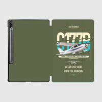 Thumbnail for Cessna 177B Cardinal design on green army samsung tablet tablet case
