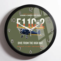 Thumbnail for F11C-2 Goshawk Dive from the High Hat design on green army framed wall clock