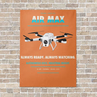 Thumbnail for Percepto Air Max vertical canvas print - no frame - orange background