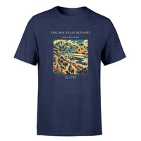 Thumbnail for VINTAGE G4123 - The Mountain Jetport - Premium T-Shirt design on navyblue premium t shirt